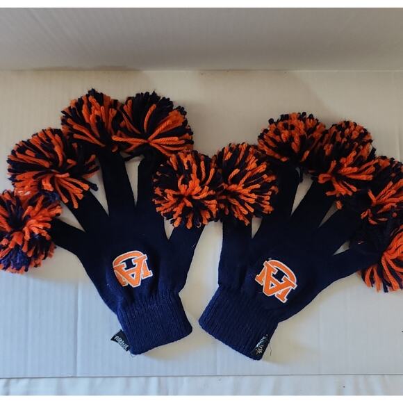 Auburn Tigers Embroidered Pom Pom Women's Gloves - Picture 1 of 2